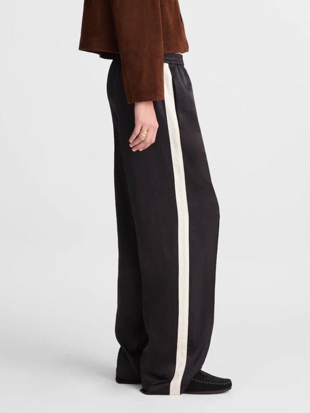 NWT Madewell Satin Track Pant — Sold Out, Petite M